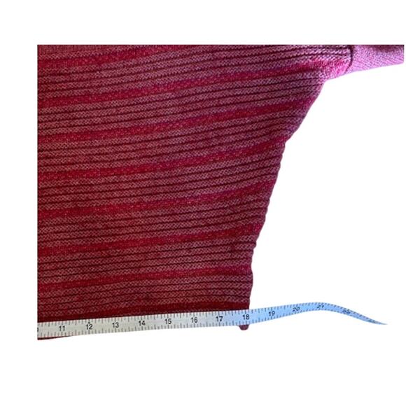 PRANA Phono Mauve Boxy Cropped Solid Striped Sweater Boat neck Wool MEDIUM - Picture 6 of 12